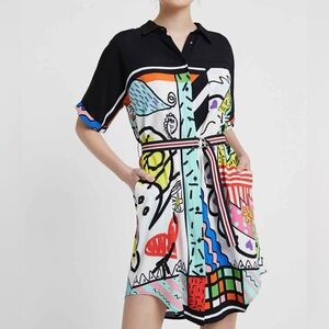 Desigual Multicolor Graphic Dress